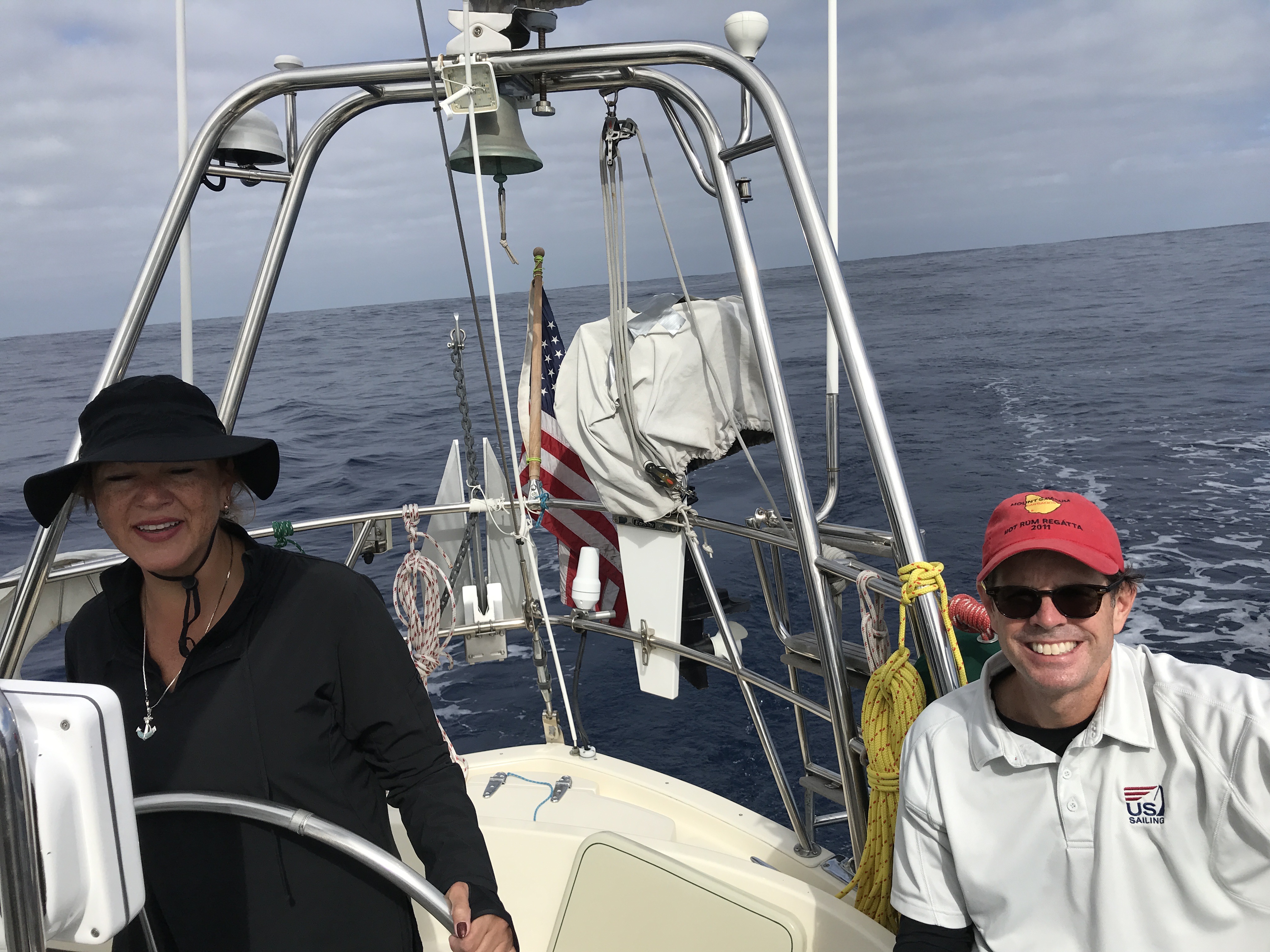 Shelly and John enjoying the swells.